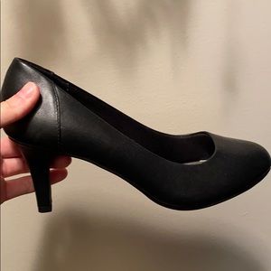 2 inches black high heels. Worn once